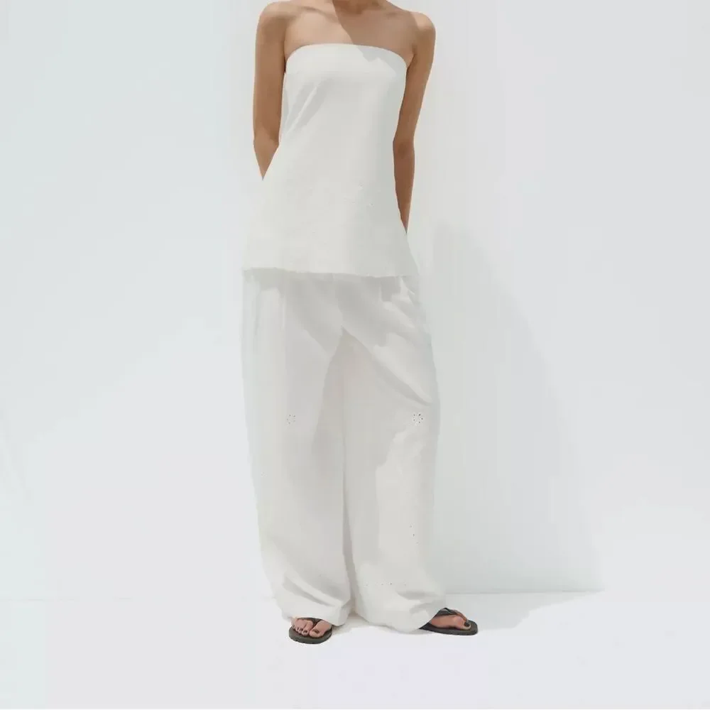ZARA EMBROIDERED PANTS